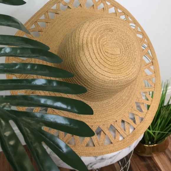 ‼️ Tan Weave Summer Beach Poolside Vacation Hat - Picture 8 of 8